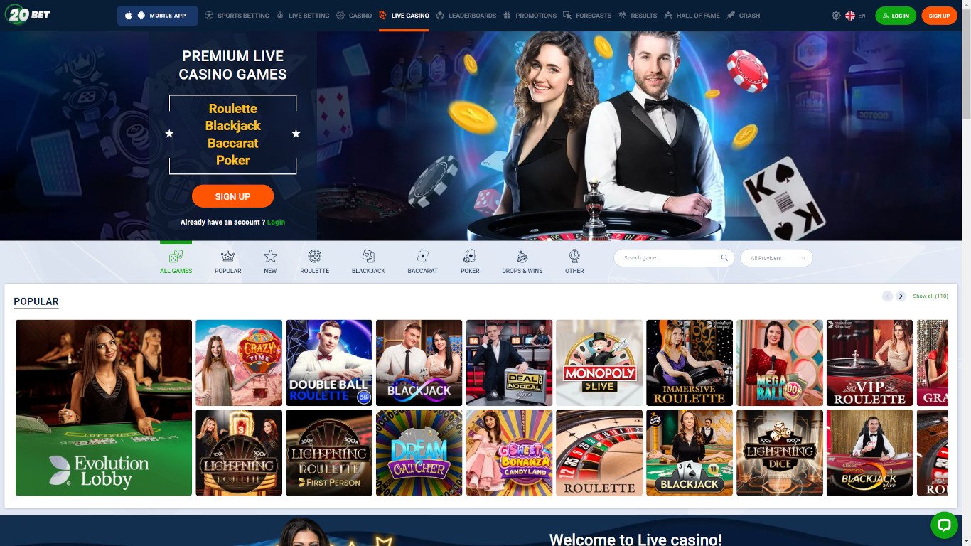 20BET Live Games