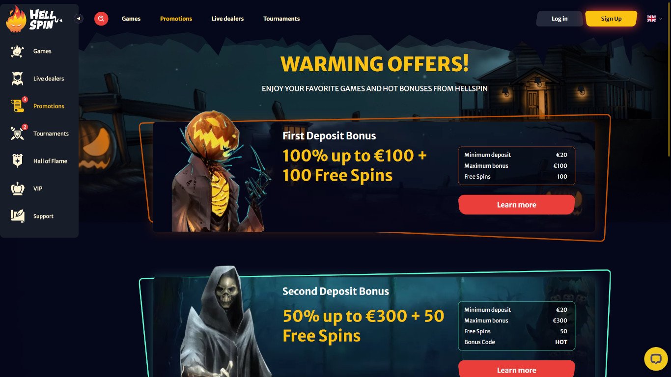 Hell Spin Casino Bonuses 2025