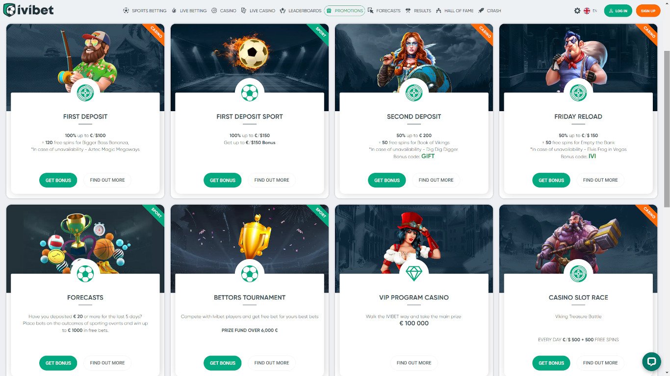 Ivibet promóciós és free spin ajánlatok áttekintő képernyőkép
