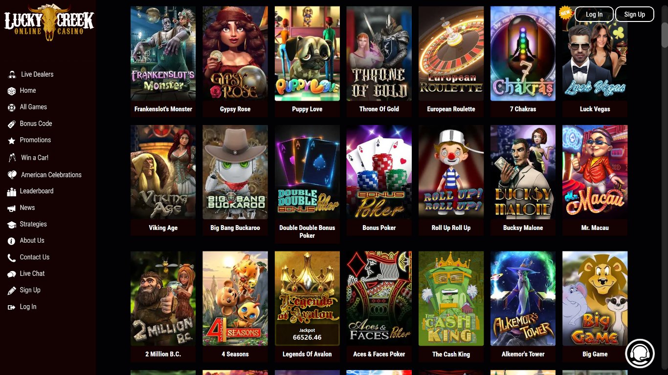 Lucky Creek Live Games