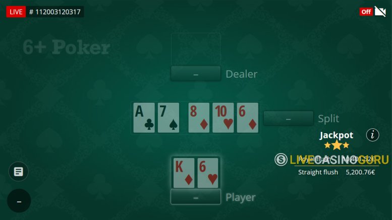 6+ Poker 6+ Poker with LIVE Dealer