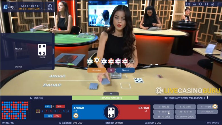 Andar Bahar Andar Bahar with LIVE Dealer