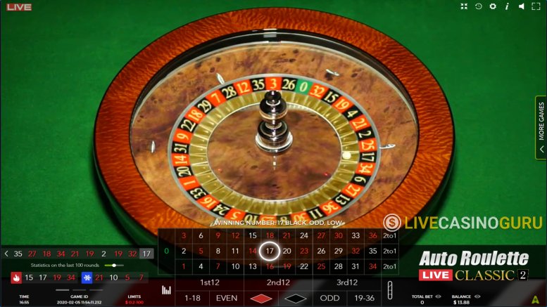 Live Dealer Auto Roulette Classic 1 & 2 (Authentic Gaming) Review ...