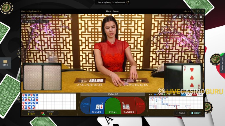 Baccarat Controlled Squeeze Baccarat Controlled Squeeze with LIVE Dealer