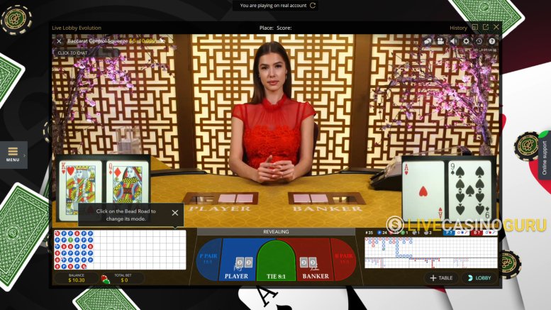 Baccarat Controlled Squeeze Baccarat Controlled Squeeze with LIVE Dealer