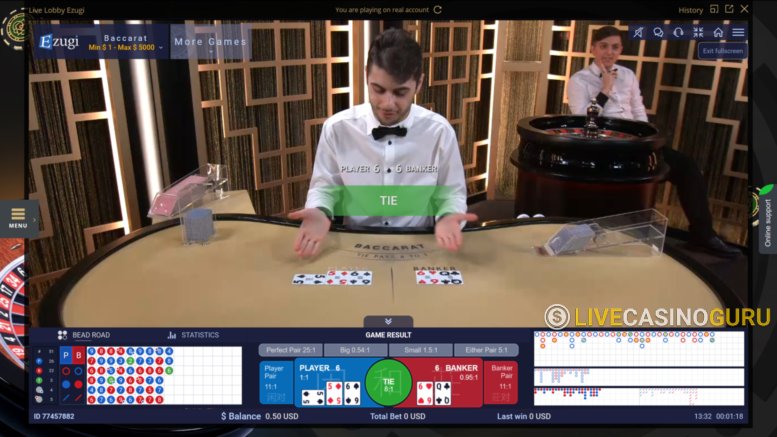 Baccarat Game with Real Dealer from Ezugi - Img.2