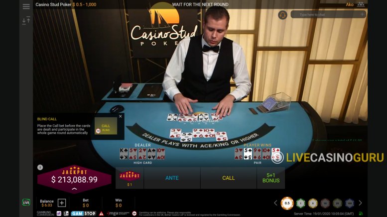 Casino Stud Poker Casino Stud Poker with LIVE Dealer