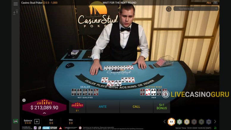 Casino Stud Poker Casino Stud Poker with LIVE Dealer