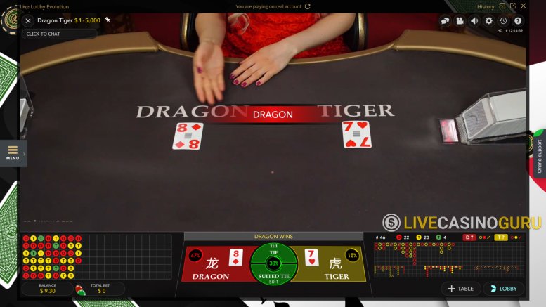 Dragon Tiger Dragon Tiger with LIVE Dealer