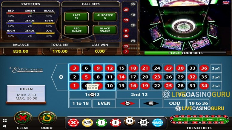 Roulette EXPO Roulette EXPO with LIVE Dealer