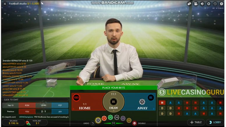 Football Studio Football Studio with LIVE Dealer