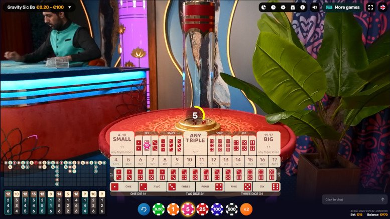 Gravity Sic Bo Game with Real Dealer from ICONIC21 - Img.1