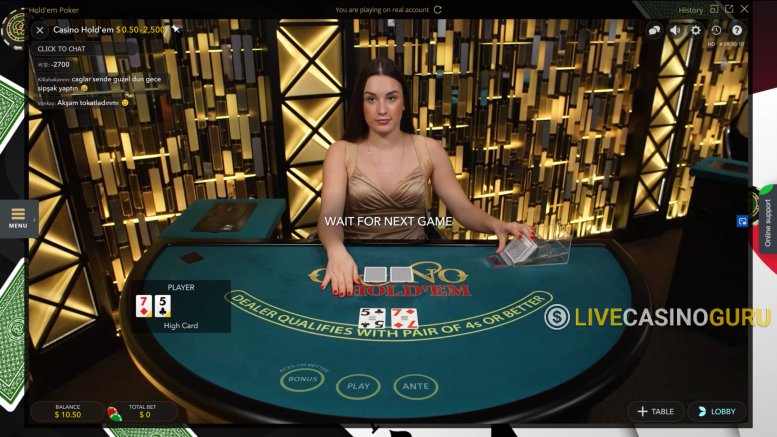 Live Casino Holdem Strategy