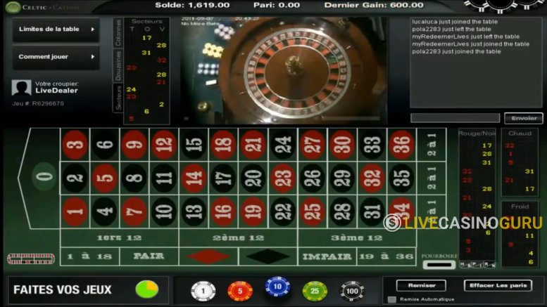 Irish Roulette Irish Roulette with LIVE Dealer