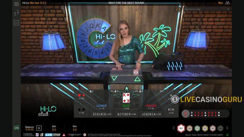 Hi-Lo Game with Real Dealer from Playtech - Img.1