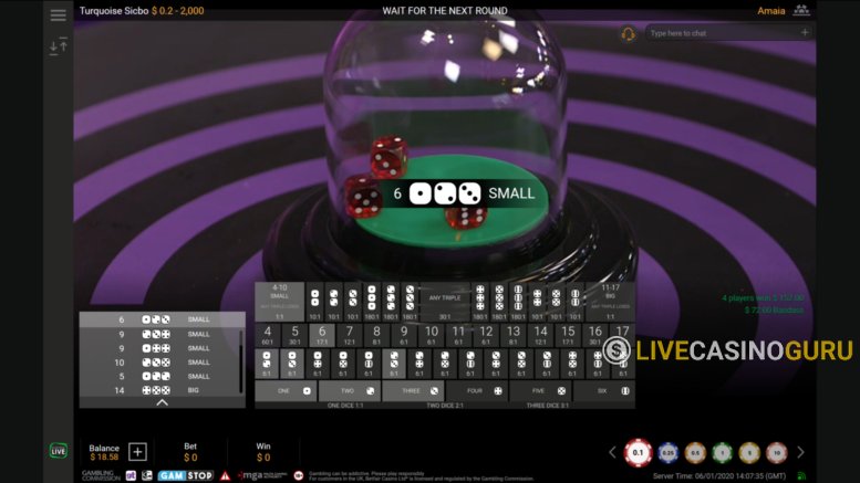 Sic Bo Deluxe Game with Real Dealer from Playtech - Img.2