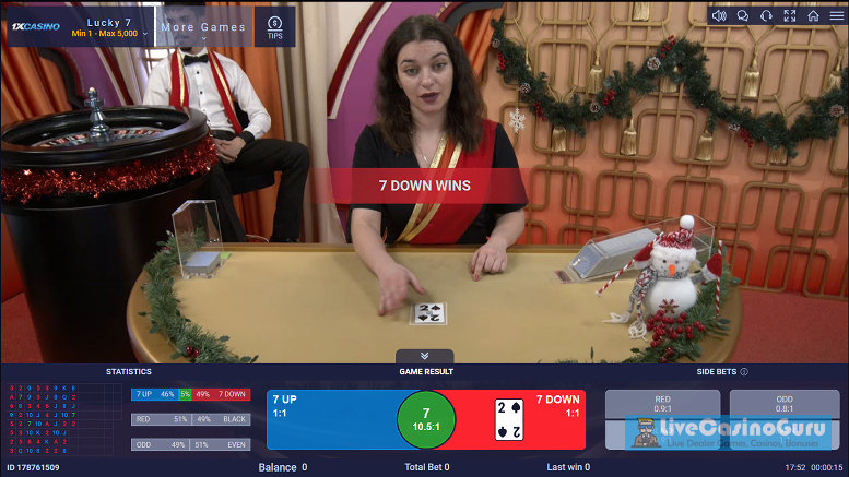 Lucky 7 Game with Real Dealer from Ezugi - Img.1