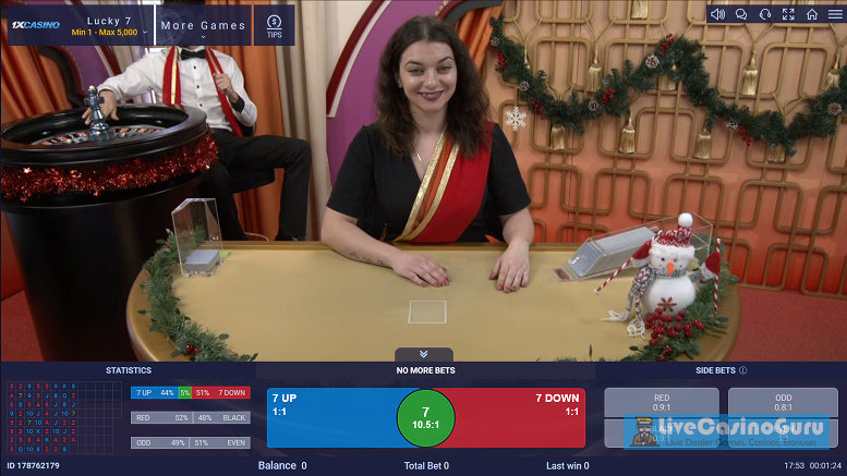 Lucky 7 Game with Real Dealer from Ezugi - Img.2