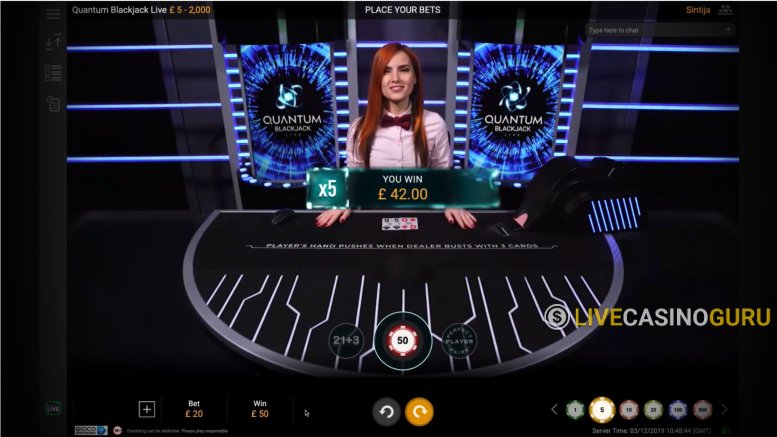 Quantum Blackjack Quantum Blackjack with LIVE Dealer