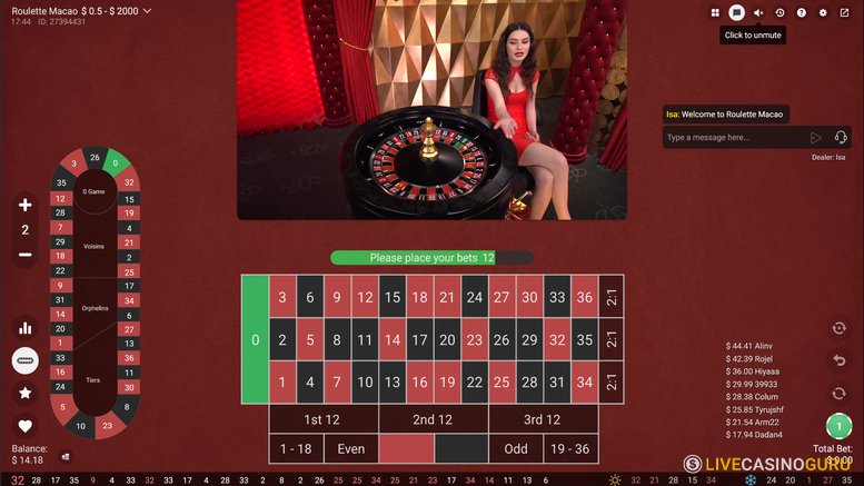 Roulette Roulette with LIVE Dealer
