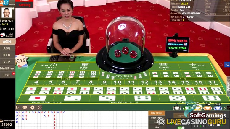 Sic Bo Sic Bo with LIVE Dealer