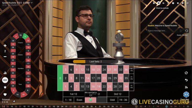 Speed Roulette Speed Roulette with LIVE Dealer