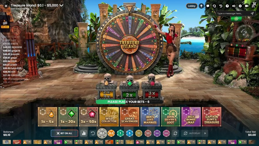 Treasure Island Game with Real Dealer from Evolution Gaming - Img.1