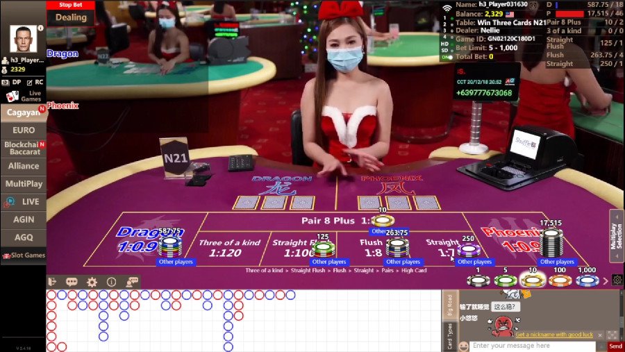 Win Three Cards Win Three Cards with LIVE Dealer