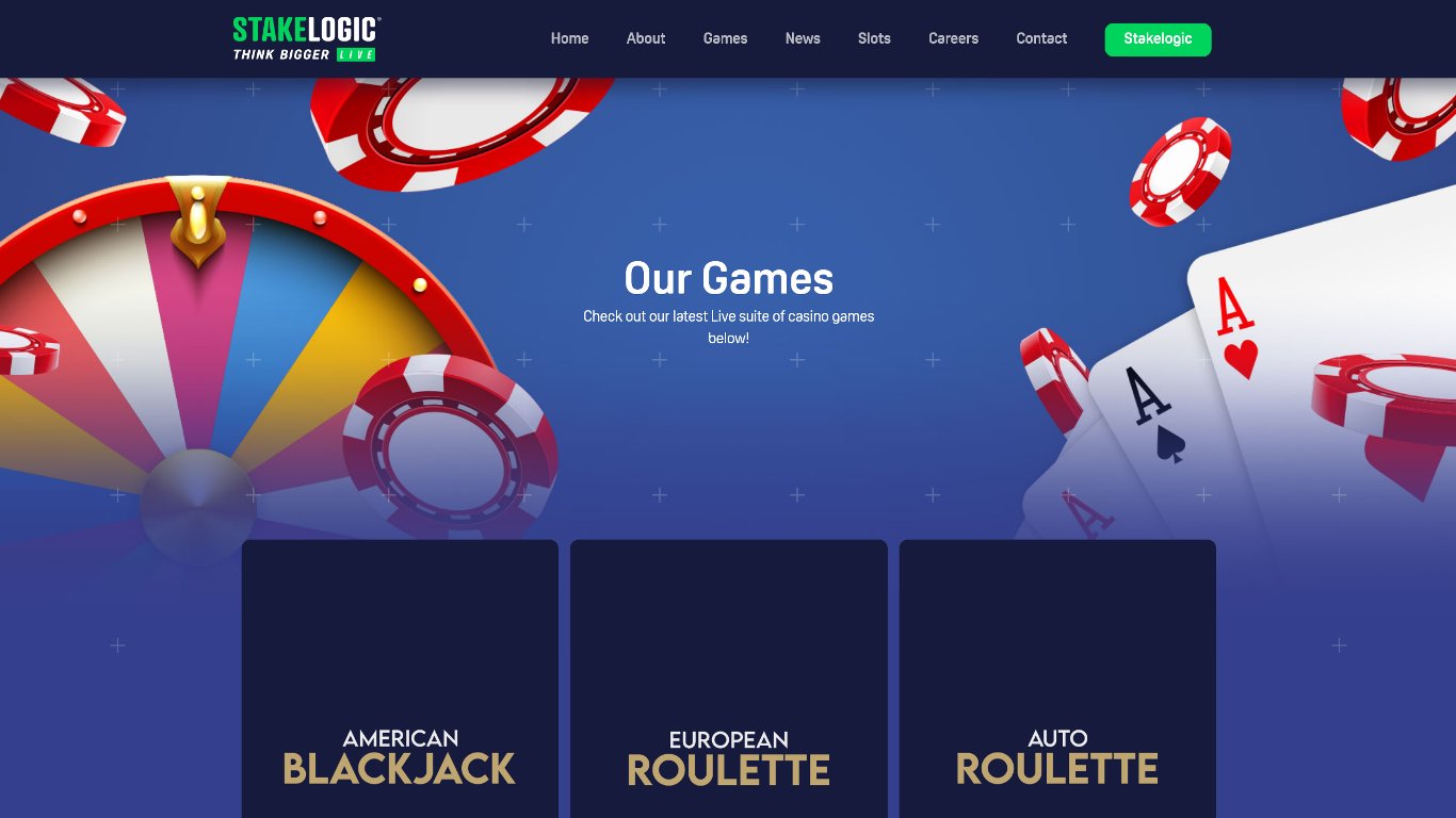 Stakelogic new site with live dealer games