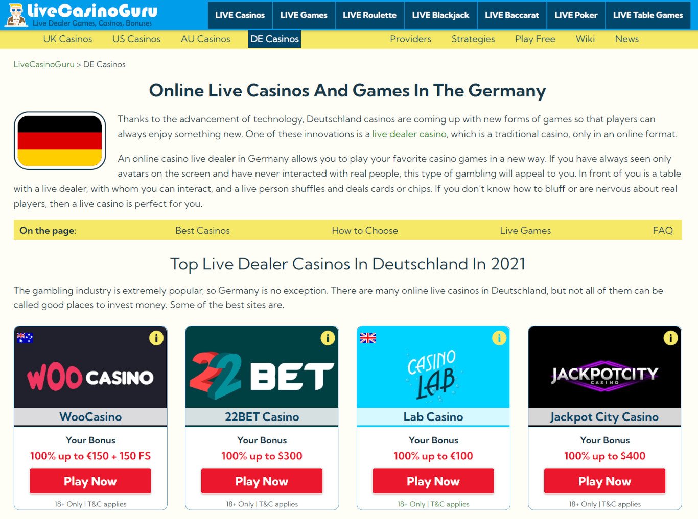 Play Live Casinos in Deutschland with Online Real Dealers 2026